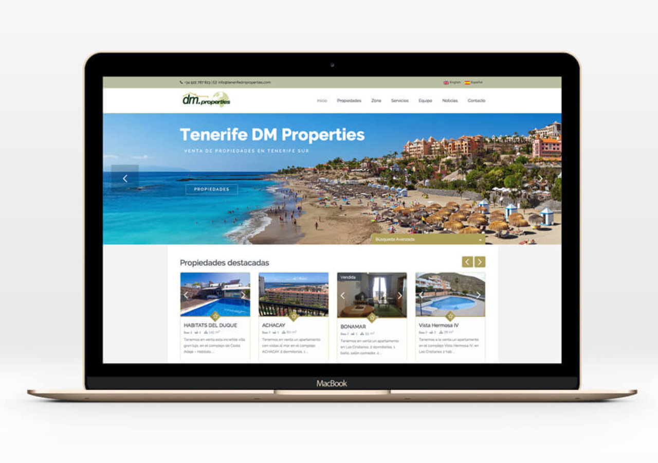 Diseño web para inmobiliaria en Tenerife
